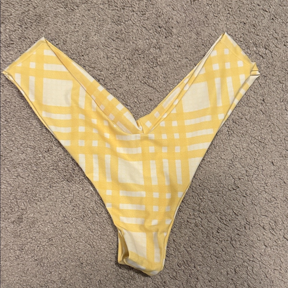 Skatie Yellow Plaid Bikini Bottom